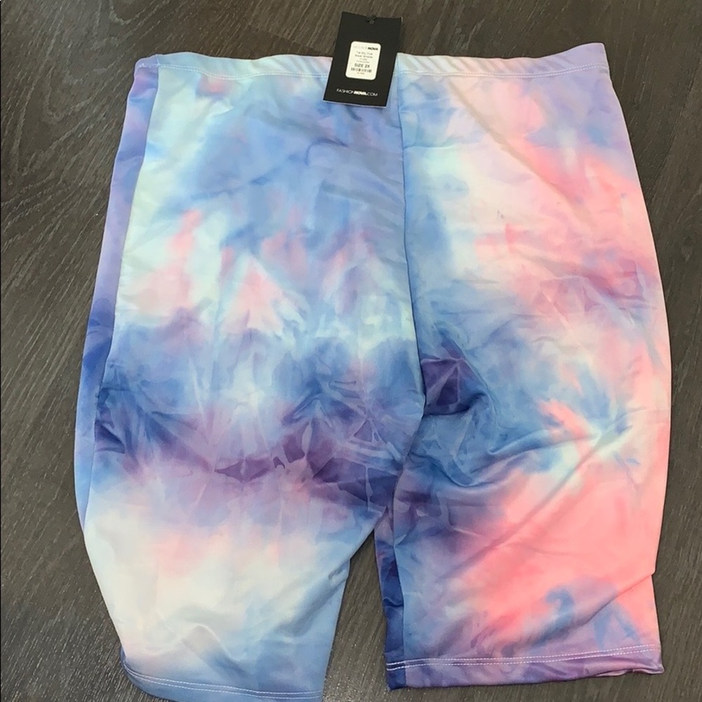 Tie dye biker shorts